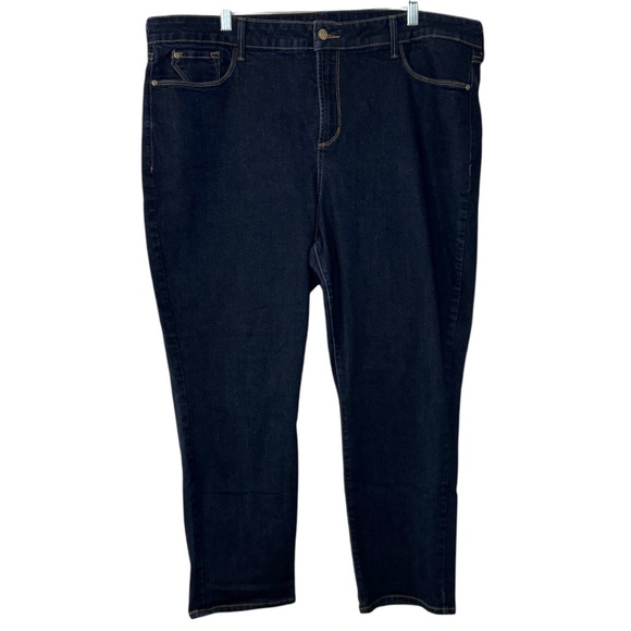 NYDJ Ira Relaxed Ankle dark wash denim jeans womens 22 style W95K47B - Picture 1 of 13